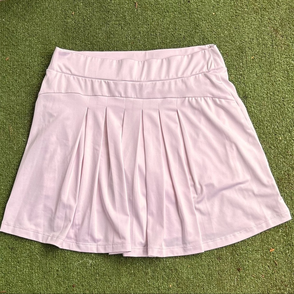 J. Crew Womens S Pleated Activewear Skirt Skort Pink Stretch Pickleball Tennis